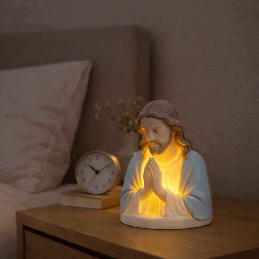 Handmade Resin Virgin Mary Prayer Night Light