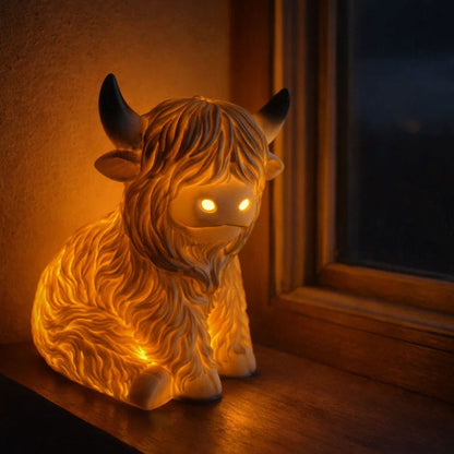 Glowing Highland Bull Lamp
