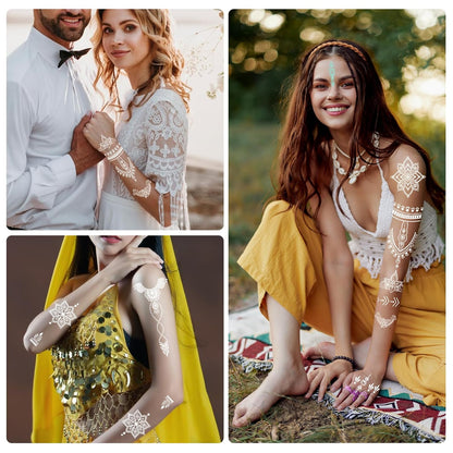 Blue Glow-in-the-Dark Temporary Tattoo Stickers