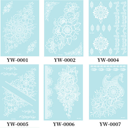 Blue Glow-in-the-Dark Temporary Tattoo Stickers