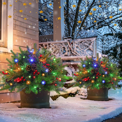 🔥🔥Final 5 Hours: 50% OFF🎄Pre-lit Artificial Christmas Tree Urn Filler💐
