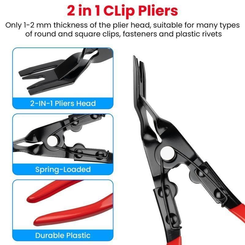5PC Automotive Electrical Disconnect & Trim Clip Pliers Set