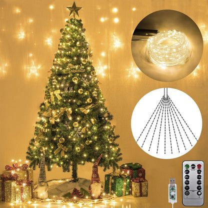 🎅🔥8 Modes 100-600 Christmas LED Firefly Twinkle String Lights