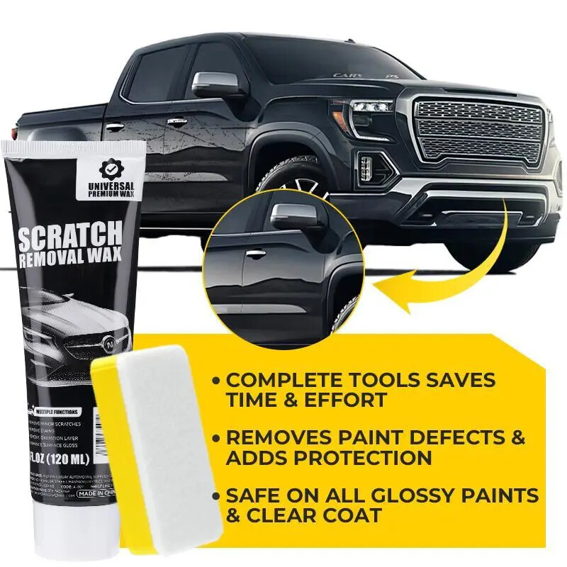 Premium Car Scratch Removal Wax, 2026 Scratch Repair Paste Kit for Vehicles, Includes Wipe & Sponge
