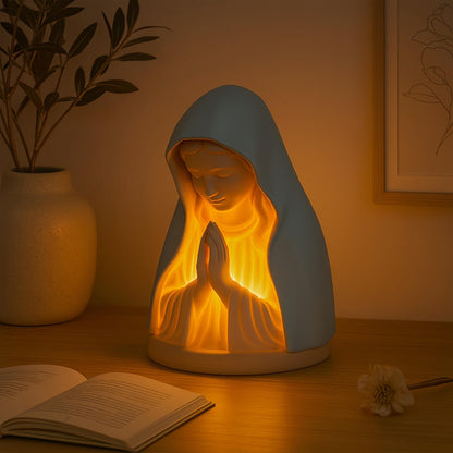 Handmade Resin Virgin Mary Prayer Night Light