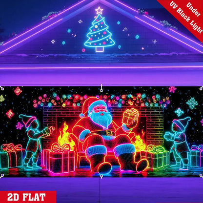 🔥Christmas Sales - 50% OFF🎄UV Reactive Christmas Garage Door Banner